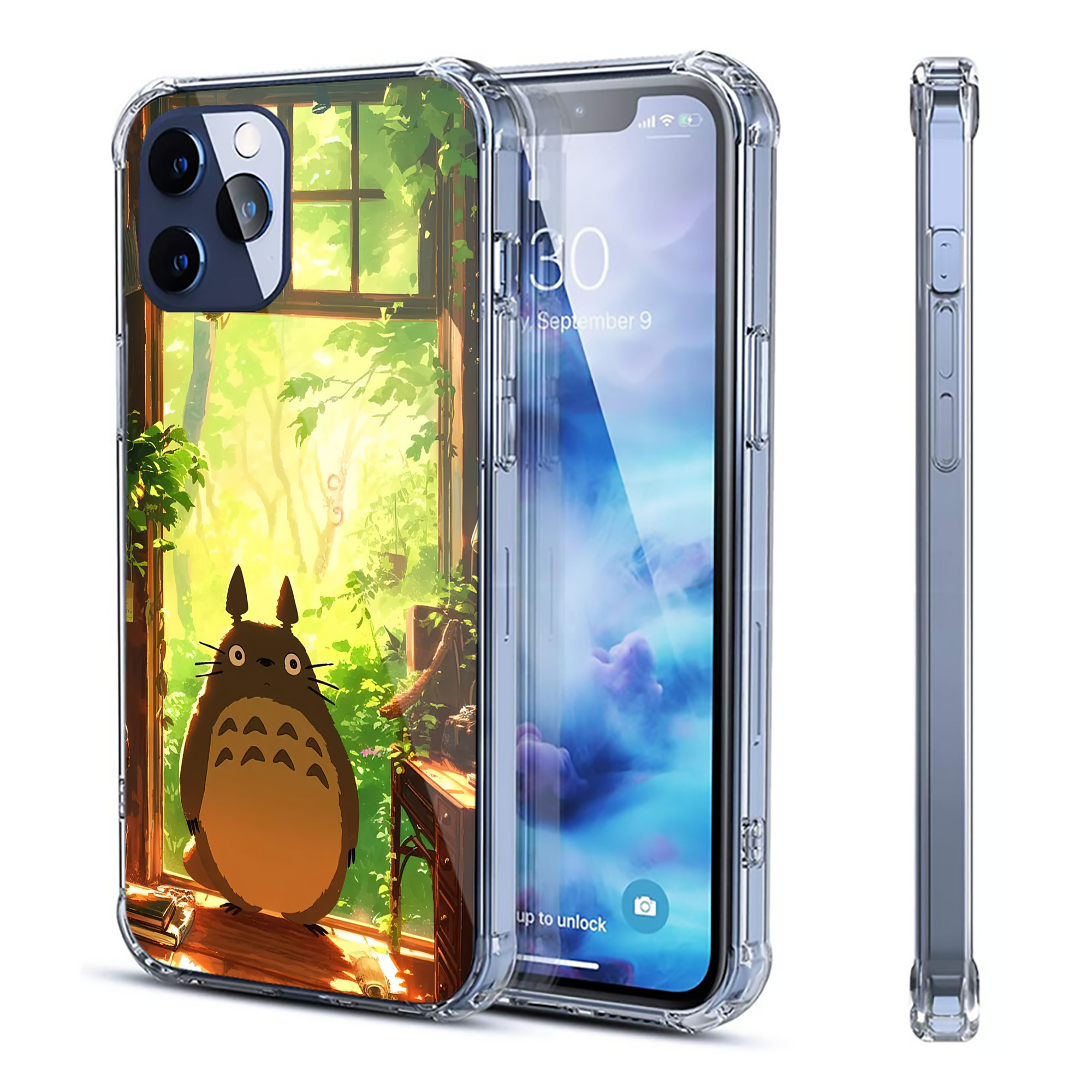 （画像用） となりのトトロ 草壁メイ 草壁サツキ My Neighbor Totoro Satsuki Kusakabe Mei Kusakabe 【iPhone 12シリーズ対応】透明スマホケース（クリアソフトケース）